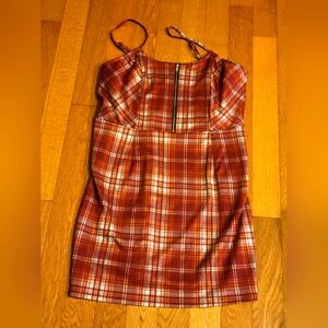 No Boundaries Red and White Puff Sleeve Sundress